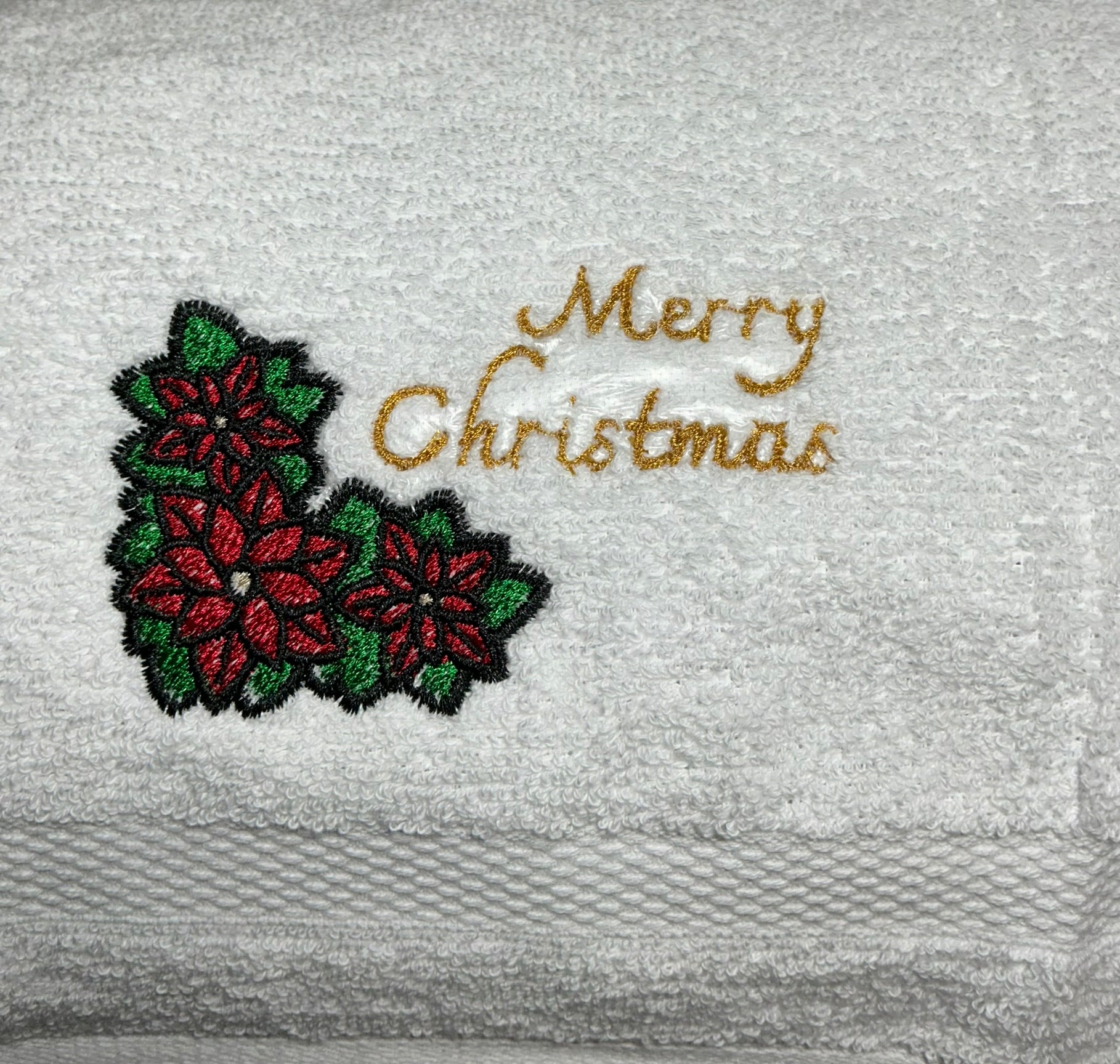 Poinsettia Washcloth